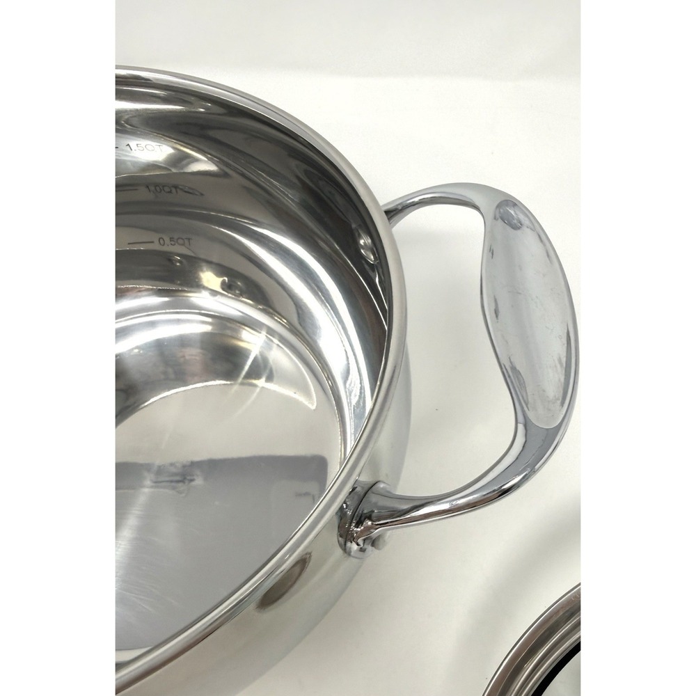 David Burke Restaurateur Splendor Series Stock Pot With Glass Lid 2 QT Cookware - Picture 6 of 10